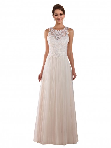 Chapel Train Ivory Sleeveless A-Line Boho Wedding Dress Canberra