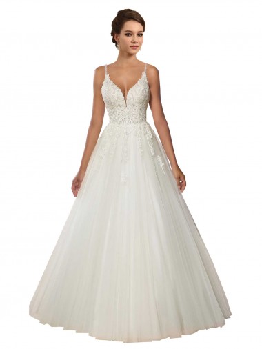 Chapel Train Ivory Sleeveless Ball Gown Boho Wedding Dress Canberra