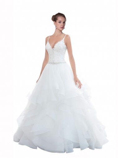 Chapel Train White Sleeveless Ball Gown Beach Wedding Dress Canberra