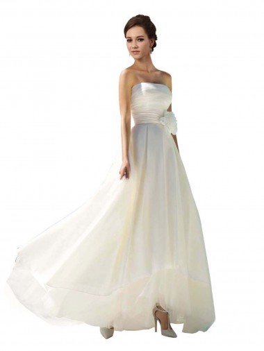 Long Ivory Sleeveless A-Line Wedding Dress Canberra