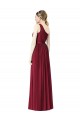 Long Burgundy Sleeveless A-Line Bridesmaid Gown Canberra