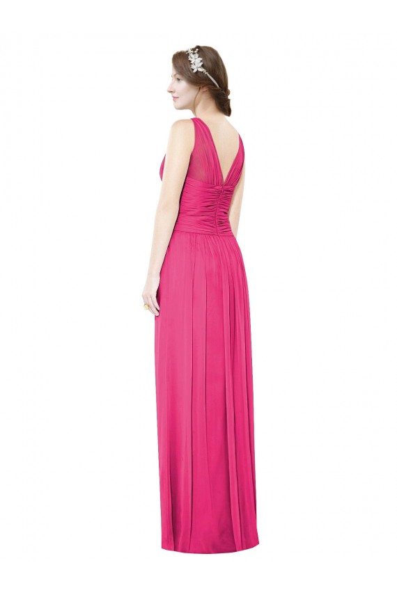 Long Azalea Sleeveless A-Line V-Back Bridesmaid Dress Canberra