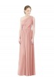 Long Bliss Pink Sleeveless A-Line Soft Chiffon Bridesmaid Dress Canberra