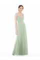 Long Sage Cap Sleeves A-Line Formal Dress / Bridesmaid Dress Canberra