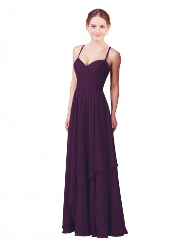 Long Grape Sleeveless Sheath Bridesmaid Dress Canberra