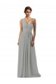 Long Silver Sleeveless A-Line Bridesmaid Dress Canberra