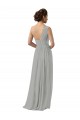 Long Silver Sleeveless A-Line Bridesmaid Dress Canberra