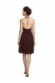 Knee Length Burgundy Gold Sleeveless A-Line Bridesmaid Dress Canberra