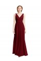 Long Burgundy Sleeveless A-Line Bridesmaid Dress / Evening Gowns Canberra