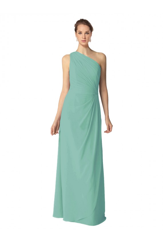 Long Jade Sleeveless A-Line Bridesmaid Dress Canberra