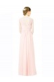 Long Sleeveless A-Line V-Back Soft Chiffon Bridesmaid Dress Canberra