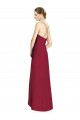 Long Burgundy Sleeveless A-Line Open Back High Low Bridesmaid Dress Canberra