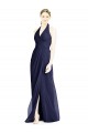 Long Dark Navy Sleeveless A-Line Open Back Formal Dress / Bridesmaid Dress Canberra