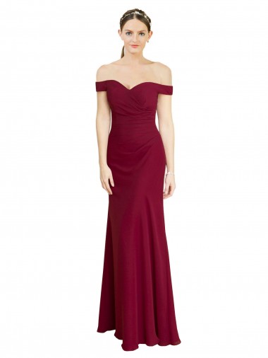 Long Burgundy Sleeveless Mermaid Black Tie Prom Dress / Bridesmaid Dress Canberra