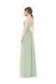 Long Sage Sleeveless A-Line Low Back Semi Formal Evening Dress / Bridesmaid Dress Canberra