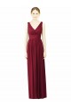 Long Burgundy Sleeveless A-Line V-Back Bridesmaid Dress / Formal Dress Canberra