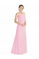 Long Barely Pink Sleeveless A-Line Low Back Bridesmaid Dress Canberra