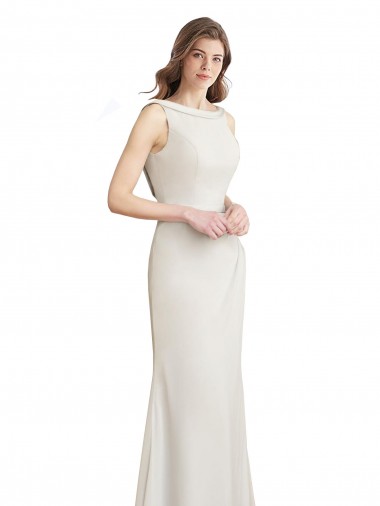 Long Sleeveless Mermaid V-Back Bridesmaid Dress Canberra