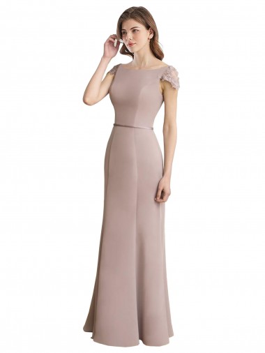 Long Cap Sleeves Mermaid Formal Dress / Bridesmaid Dress Canberra