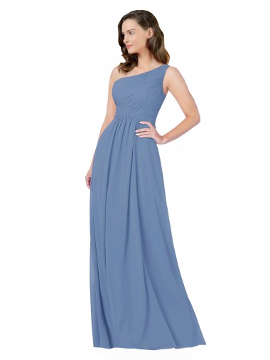 Long Windsor Blue Sleeveless Sheath Bridesmaid Dress Canberra