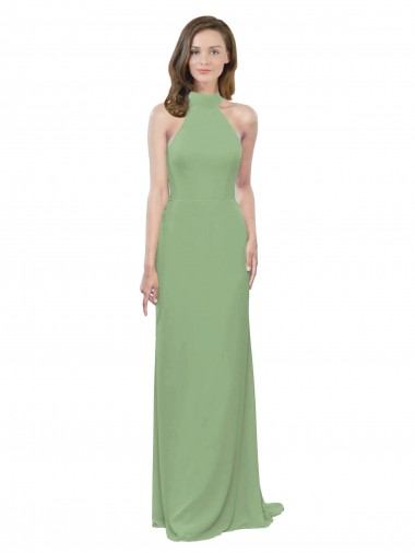 Long Seagrass Sleeveless A-Line Formal Dress / Bridesmaid Dress Canberra