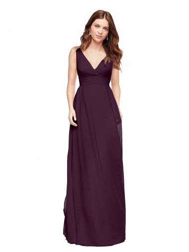 Long Grape Sleeveless A-Line Bridesmaid Dress / Evening Gowns Canberra