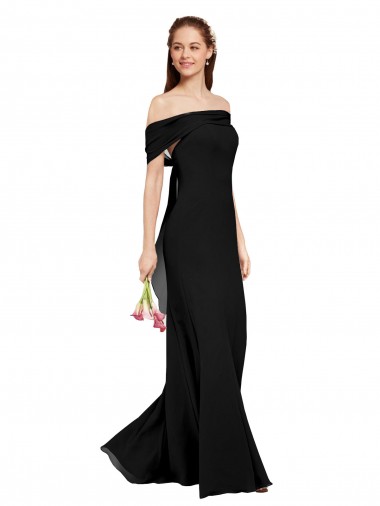 Long Black Sleeveless Mermaid Prom Dress / Bridesmaid Dress Canberra