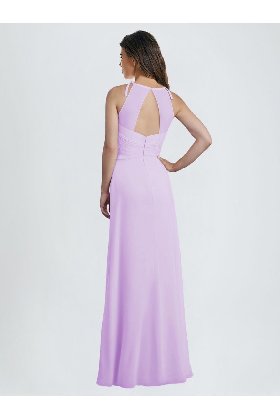 Long Lilac Sleeveless A-Line Keyhole Back Bridesmaid Dress / Formal Dress Canberra