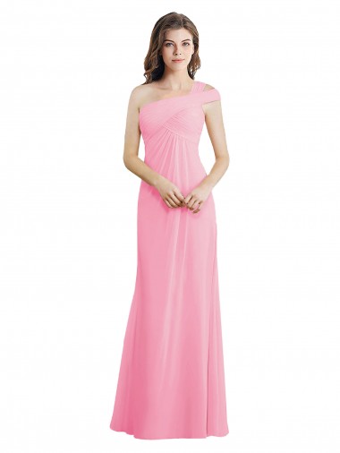 Long Barely Pink Sleeveless A-Line Bridesmaid Dress Canberra