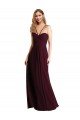 Long Burgundy Gold Sleeveless A-Line Keyhole Back Wedding Party Dress Canberra