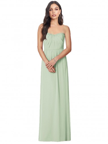 Long Sage Sleeveless Trumpet Bridesmaid Dress Canberra