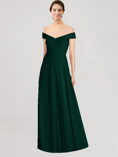 Long Ever Green Sleeveless A-Line Formal Dress / Bridesmaid Dress Canberra