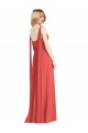 Long Firecracker Sleeveless A-Line Low Back Bridesmaid Dress Canberra