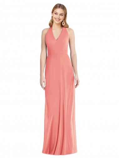 Long Desert Rose Sleeveless Trumpet Formal Evening Gown / Bridesmaid Dress Canberra