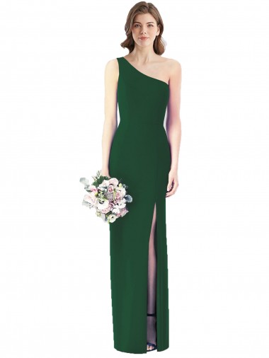 Long Dark Green Sleeveless Trumpet Bridesmaid Dress Canberra