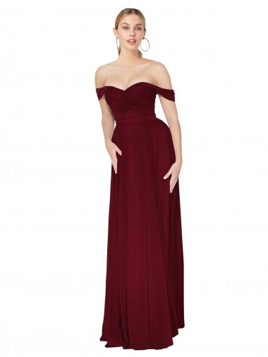 Long Burgundy Sleeveless Mermaid Formal Dress / Bridesmaid Dress Canberra