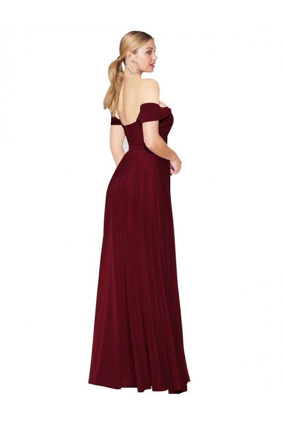 Long Burgundy Sleeveless Mermaid Formal Dress / Bridesmaid Dress Canberra