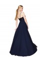 Long Dark Navy Sleeveless A-Line Semi Formal Evening Dress / Prom Dress / Bridesmaid Dress Canberra