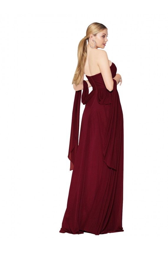 Long Burgundy Sleeveless A-Line Formal Evening Gown / Prom Dress / Bridesmaid Dress Canberra