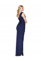 Long Dark Navy Sleeveless Mermaid V-Back Front Slit Formal Evening Gown / Prom Dress / Bridesmaid Dress Canberra