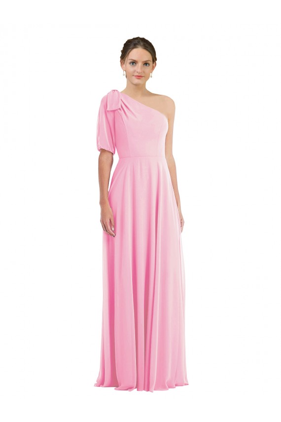 Long Barely Pink Sleeveless Trumpet Semi Formal Evening Dress / Bridesmaid Dress Canberra