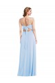 Long Light Sky Blue Sleeveless A-Line Front Slit Formal Evening Gown / Bridesmaid Dress Canberra