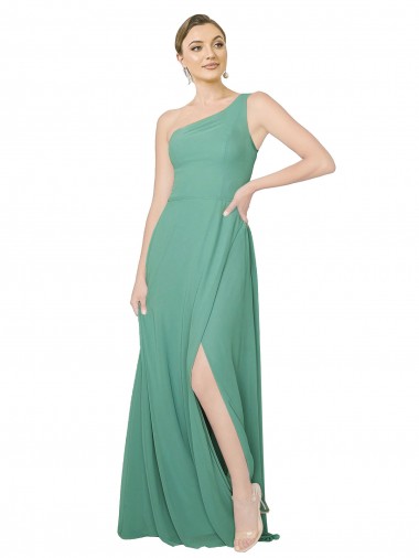 Long Icelandic Silver Sleeveless A-Line Soft Chiffon Bridesmaid Dress Canberra