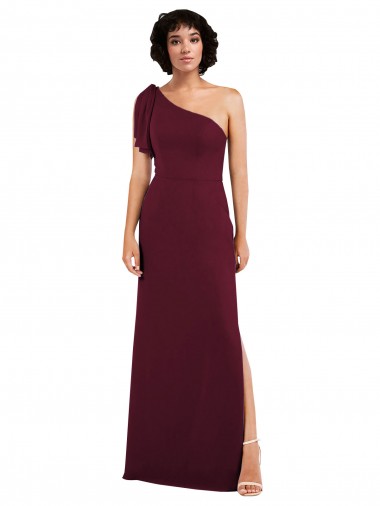 Long Burgundy Sleeveless A-Line Formal Evening Gown / Bridesmaid Dress Canberra