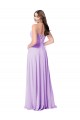 Long Lilac Sleeveless A-Line Soft Chiffon Bridal Party Dress Canberra