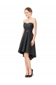 Knee Length Slate Grey Sleeveless A-Line High Low Bridesmaid Dress Canberra