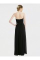 Long Black Sleeveless A-Line Low Back Bridesmaid Dress Canberra