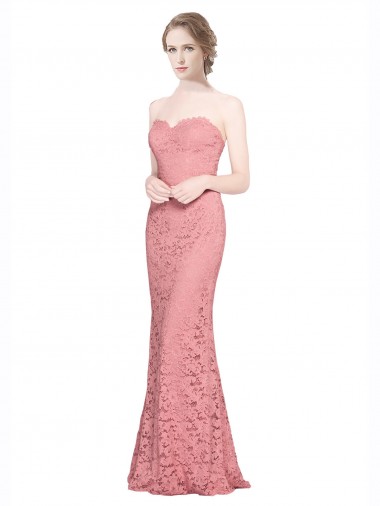 Long Salmon Sleeveless Mermaid Formal Dress / Bridesmaid Dress Canberra