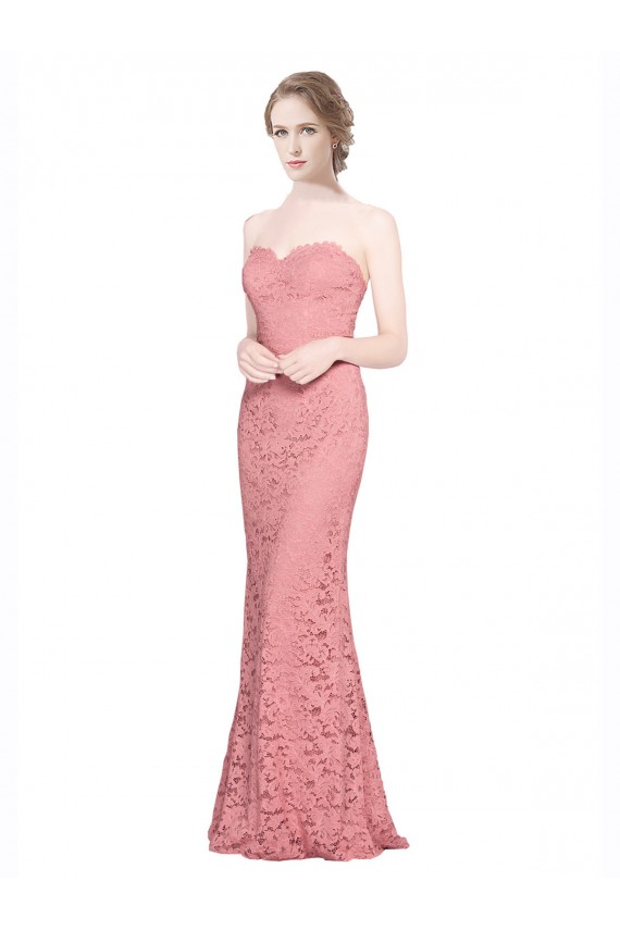 Long Salmon Sleeveless Mermaid Formal Dress / Bridesmaid Dress Canberra