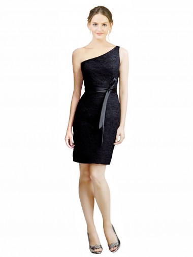 Knee Length Black Sleeveless A-Line Open Back Bridesmaid Dress Canberra